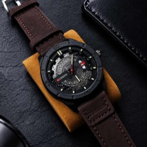 Curren M-8301 Premium Watch- Coffee Color